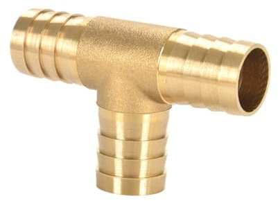 Raccordo Giuntatore A Barbetta In Ottone, Connettore A Barbetta A T A 3 Vie for Tubo Flessibile Del Carburante, Raccordo Divisore A Barbetta for Tubo Da Giardino for Acqua Carburante Gas Aria Olio(4mm