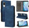 Lucyliy Compatible con Shell Aquos Sense3/Sense3 Lite/Android One S7 Funda para móvil de Cuero PU a Prueba de Golpes Blue