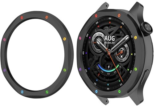 Anillo de bisel de metal para Xiaomi Watch S4/S3/S4 eSIM/S3 eSIM, marco de acero inoxidable de repuesto, carcasa rígida, bisel circular para Mi Watch S3/S4 (estilo 1)