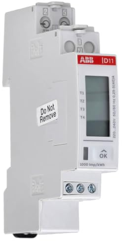 ABB D11 15-M 40 Wechselstromzähler 40A MID 1DO+1DI Hutschienenzähler | Einphasenzähler für DIN-Schiene, Modbus-Schnittstelle, 230V Energieverbrauchsmesser 2CMA241645R1000