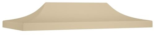 HOMTAKIE Toit de Tente de réception 6x3 m Beige 270 g/m2