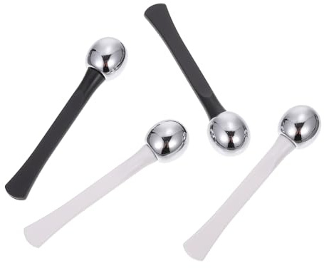 EXAOMBLE 4 Stück-Pack Augenmassagestäbchen für Augencreme Lotion Applikatoren Tragbar 2 Enden Verbessert Fältchen und Augenringe für täglichen Gebrauch