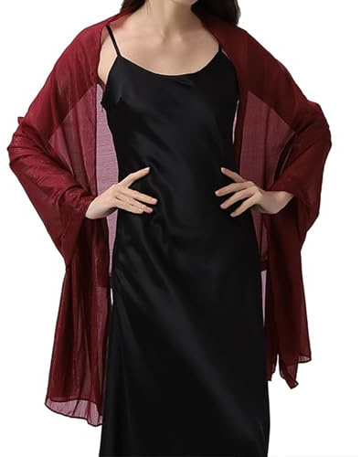 ALMLWIAJ Chiffon Stola Damen Halstuch – Elegante Sommer Langer Schal, Leicht & Weich, Vielseitig als Tuch, Loop, Kopftuch oder Schultertuch für Damen Abendmode Hochzeit Büro Geschenk