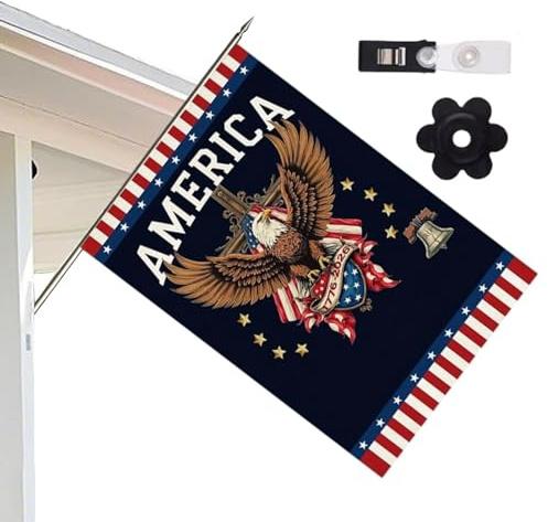 Textil Emblem, Unabhängigkeit Banner Display, Freiheit Stoff, Wetterfest Druckmotiv Leinwand Langlebig Mount Haken, Indoor Outdoor Hof Terrasse Weg Party Urlaub