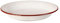 Ibili Plato Hondo Bordeaux 22 CM, Stainless Steel, Blanco/Rojo