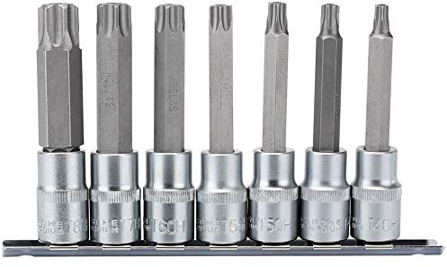 Draper TX-STAR Security Socket Bit Set, 1/2 Sq. Dr., 100mm (7 Piece)