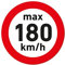 Geschwindigkeitsaufkleber 25x Winterreifen 180 km/h 2,5cm Durchmesser (weiss)