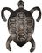 GURU SHOP Wandlampe/Wandleuchte, Kinderzimmer Lichtobjekt, Handgefertigt aus Metall - Schildkröte Braun/gold, 58x42x6 cm, Wandleuchten