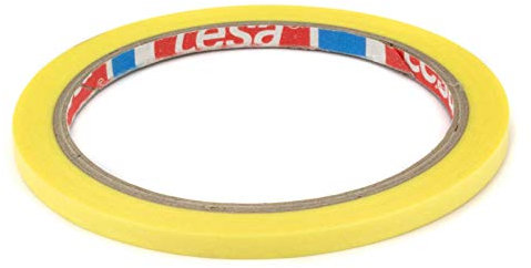 tesa 4334 Präzisionskrepp Plus Profi Maler Abdeckband gelb Konturenband 5mm x 25 Meter