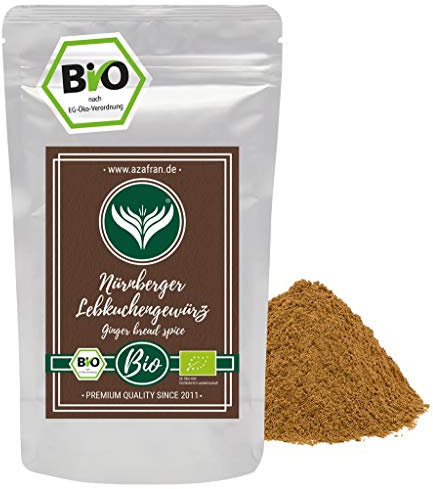 Azafran Bio Nürnberger Lebkuchengewürz zum Backen und Lebkuchen selber machen 250g