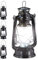 Relaxdays 4 x Sturmlaterne LED, Retro Sturmlampe als Fensterdeko oder elektrische Gartenlaterne, batteriebetrieben, schwarz