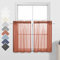 Transparente Vorhänge, 61 cm Länge, für kleine Fenster, 2 Stück, Stangentasche, Herbstdekoration, Café-Vorhang, Etage, Terracotta, rostgebrannt, Orange, Herbst-Vorhänge Küche, Badezimmer, 76,2 x lang