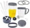 Pièces de rechange pour NutriBullet,2 tasses,lame extracteur,2 couvercles refermables,2 joints,2 engrenages,3 amortisseurs, bague de couvercle avec poignée pour Nutribullet 900W/600W
