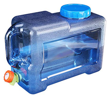 12L Jerrican Alimentaire Camping, Reservoir Eau Seau avec Robinet, Grande Capacité Bidon d'eau avec Poignée, Bouilloire de Qualité Alimentaire, Bouteille d'eau Multifonctionnelle Réutilisable (12L)
