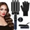 Flintronic 3 Fässer Lockenstab Faltbarer, Welleneisen für Haare 25mm mit LED-Anzeige und Keramikbeschichtung Einstellbarer Temperatur，Hair Waver Lockenwickler für Lange/kurze Haare