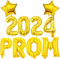 Dusenly Abschlussball 2022 Luftballons Banner Gold Stern Folienballons Hintergrund für Klasse von 2022 Abschlussfeier Dekorationen