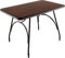 COSTWAY Rechteckiger Esszimmertisch, 110 x 70 x 76,5 cm, Esstisch für Küche Esszimmer, Holztisch Metallrahmen, Küchentisch für 4 Personen, Kaffeetisch Vintage, Industrie-Design
