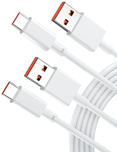 Câble USB C(2M/Lot de 2),Câble USB Type C 120W 6A Charge Turbo pour Xiaomi 14 Ultra 14T Pro 13T Pro,Câble USB C Charge Rapide pour Mi 12T 13 Pro 13 Redmi Note 14 Pro 12 11s 13 Pro POCO X7 Pro X6 Pro