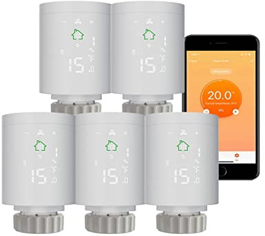 Qiumi WiFi Zigbee3.0 TRV Thermostat Ventil Thermostat Heizkörper Controller Heizung Google-Home Alexa Voice & APP Fernbedienung