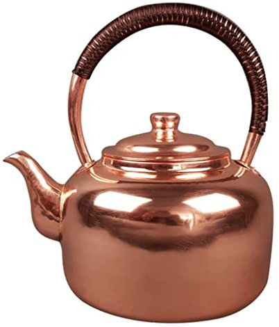 Teekannen Wasserkessel Handgemachte Kupfer-Tee-Topf-Kessel-Kessel-Kochplatten-Teekanne Dicke Kupfer-Tee-Topf-Wasserkocher for Hausküche Kessel Teekanne (Color : Gas, Größe : 2-3L)