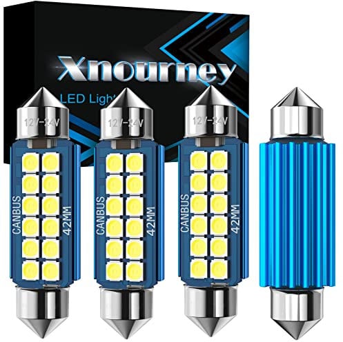Xnourney 42mm LED Bombilla,1,63 C5W bombillas LED CanBus 12v 24v,578 211-1 211-2,Festón Lámpara Superbrillantes Luces Led Coche Interior,Lámpara de Mapa de Cúpula,Matrículas Bombilla,4pcs