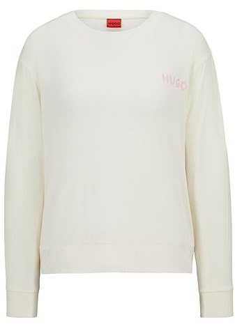 BOSS Women's Unite_ls-Shirt Pyjama Longsleeve, Open White110, M