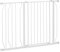 PawHut Dog Gate Wide Stair Gate w/ Door Pressure Fit Pets Barrier for Doorway, Hallway, 76H x 75-115W cm - White