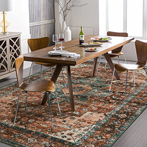 Moynesa Ultradünner Vintage-Teppich – 22.9x30.5 cm große Wohnzimmerteppiche für Schlafzimmer, ästhetisch, Teppiche für unter dem Esszimmertisch, Spielzimmer, Eingangswohnheim