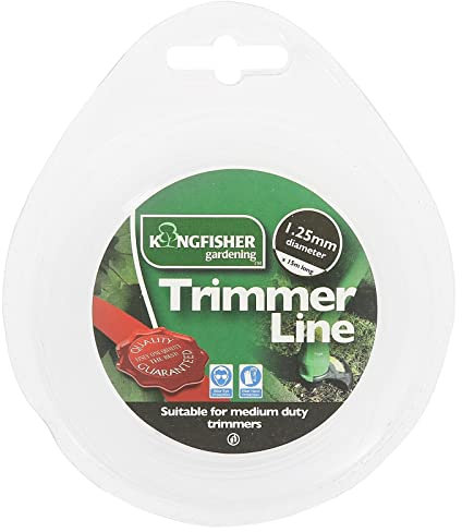 Trimmer Line Refill 15m Garden Lawn Grass Medium Duty Electric Strimmers 1.25mm