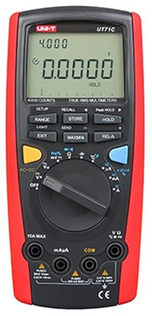 UNI-T Uni-trend Multimeter clamp meter UT71A/UT71B/UT71C/UT71D/UT71E Middle Size Intelligent Digital Multimeter AC/DC Volt Ampere Ohm Capacitance Temperature test Meter(UT71C)