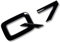 MCK Auto - Q7 Schwarz glänzend vorne hinten Kotflügel schwarz Badge Logo Stiefel Emblem Aufkleber Tuning