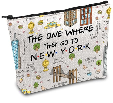 New York Trip Trousse de maquillage – Cadeau souvenir de NYC pour vacances, bienvenue ou pendaison de crémaillère, À New York UK, SAC