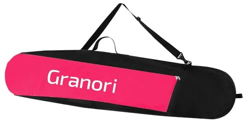 Granori Snowboardtasche | Snowboardrucksack 2-in-1 Tasche für Snowboard mit Bindung bis 150 cm – Boardbag mit zusätzlichem Platz für Skihelm und Skischuhe (Neonrot-Schwarz, 150 cm)