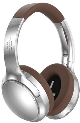 Fiauli Wireless Headphones Over Ear,Bluetooth Headphones Over Ear With Microphone,HiFi Stereo Intelligent Noise Reduction Wireless Headphone,Bluetooth 5.3 Headset,USB-C for PC Phone (Brown)