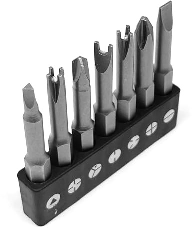 OHIY Special Shape Screwdriver Insert Bit Set Phillips Slotted U-Shape Y-Type Triangle Inner Cross 3-Points Durable CR-V Steel 2 Long Shank with Standard 1/4 Hex Drive