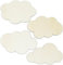 4 x Wolken aus Holz ideal für Schlafzimmer oder Tür Dekoration (30cm (4er Set))