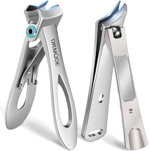 Coupe ongle pied dur et epais, pince coupe ongle pied professionnel allemand pour personnes âgées avec large ouverture, coupe ongle incarné pour hommes ongles incarnés avec lame incurvée inclinée