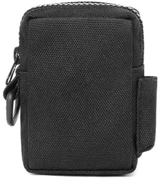 ZONADAH Waterproof Utility Pouch Mini Molle Pouch Outdoor Sporting Waist Pack EDC Bag with Side Pocket for Hiking Camping Mountaineering Travel Black