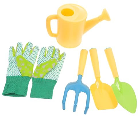 INOOMP 1satz Junge Mädchen Gartenwerkzeug Teiliges Mit Kleiner Schaufel Handrechen Gießkanne Und Handschuhen Für Gartenarbeit Und Pflanzenpflege Im Freien
