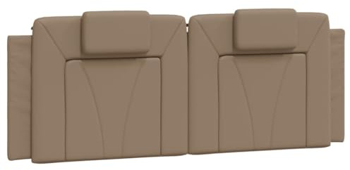vidaXL Kissen für Kopfteil Viana, Rückenpolster Polster für Bettkopfteil, Rückenkissen Lesekissen Polsterkopfteil Wandkissen, Cappuccino-Braun 140cm Kunstleder