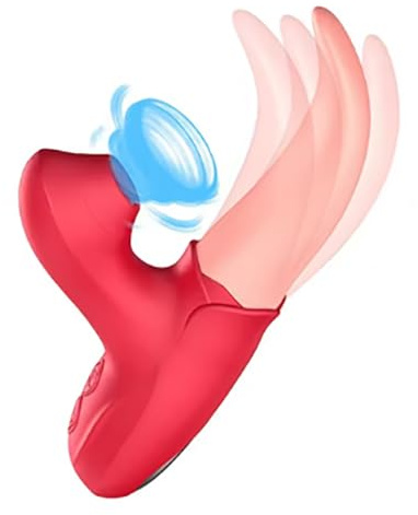 Guspiun Realistische Zunge Vibratoren Klitoris Nippel Stimulator mit Vibrierende Leck- und Saugfunktion G-punkt Massagegerät Zungenlecken Solo Vibrator Frauen Paare Erotik Sex Spielzeug