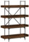 QJBSAVVA Regal Holz Standregal Cd Regal Schrank Wohnzimmer Bücherschrank - Bücherregal 4 Böden Braun Eiche-Optik 100x33x145,5 cm für Büro Bibliothek Schlafzimmer Wohnzimmer