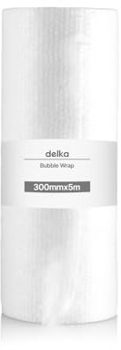 delka Bubble Wrap Premium Quality Material for Fragile Items, Moving, Storage & Shipping, Environmentally Friendly and Cost Effective (300mm x 5m)