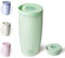 Bottle Bottle Insulated Travel Mug 500ml Stainless Steel Office Coffee Cup with Push Button Lid Keeps Cold and Hot for 8 Hours (Baby Green)