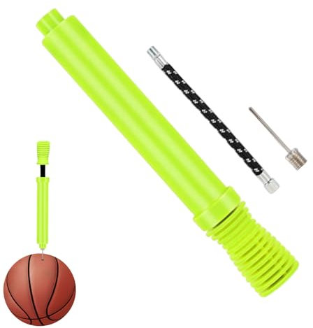yakermur Handball Pump, Basketball Air Pump, Double Action Football Inflator, Portable Manual Air Pump for Sports Training with Needle and Extension Tube for Basketball, Football, Volleyball