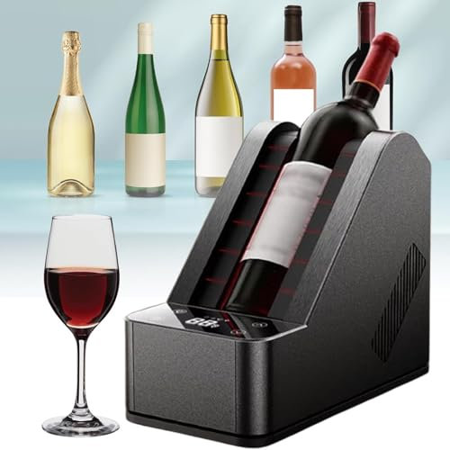 Refroidisseur De Vin éLectrique,Refroidisseur De Bouteille De Vin Portable Pour 750ml De Vin Et Champagne, Refroidisseur De Vin à Bouteille Simple Sur Patio - DiamèTre Maximum 96m