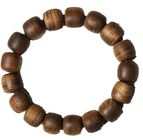 12mm,Lllunimon Natürliche Vietnam Adlerholz Armbänder, Nha Trang Altes Material Adlerholz Fass Perlen Armband, Frauen Männer Holz Armband