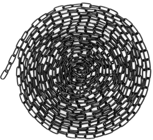 BEASAFY Stahlkette 10m, 3mm Kette Schwarz, Gliederkette für Schaukelketten, Wäschetrockenketten, Absperrketten, Hundekette