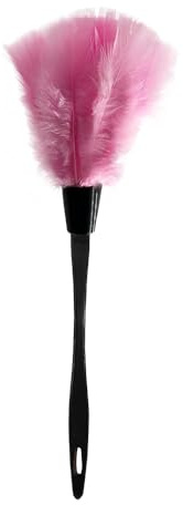 Turkey Feather Duster, Dusters for Cleaning With Handle Cleaning Tool for Home, Furniture, Car (Pink)