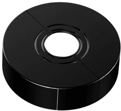 rongweiwang Dekorative Abdeckung für Duscharmaturen, geteilte Flanschabdeckung für Sprinkler Eckventile, Schwarz, S, Schwarz, M